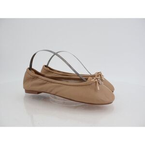 Sam Edelman Felicia Ballet Flats Girls Size 4 Brown Leather Slip On Bow Shoes